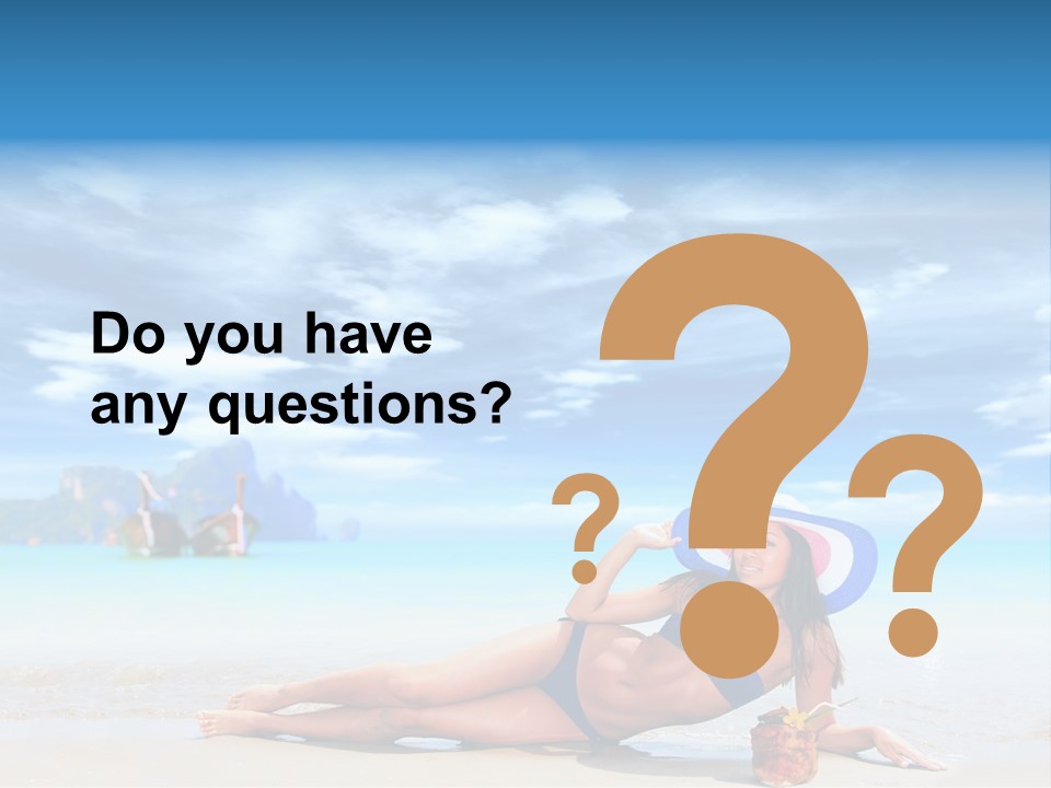 Trip Beach Landscape PowerPoint Template