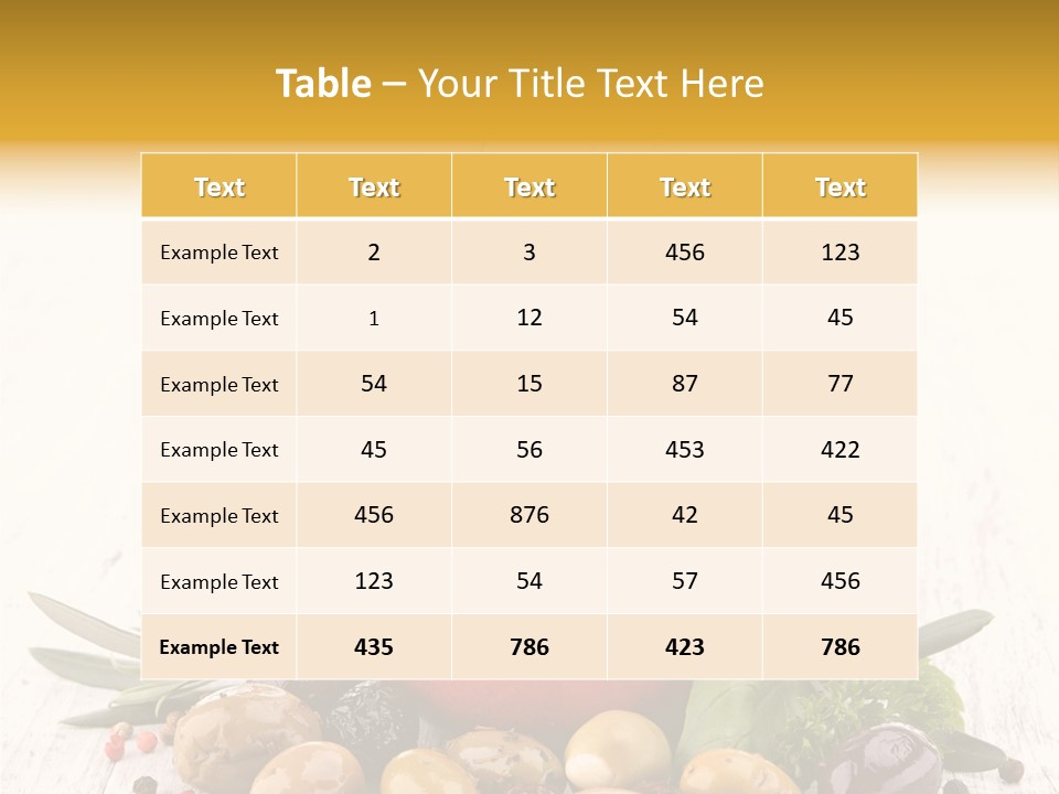 Vegetarian Seasonal Fruit PowerPoint Template