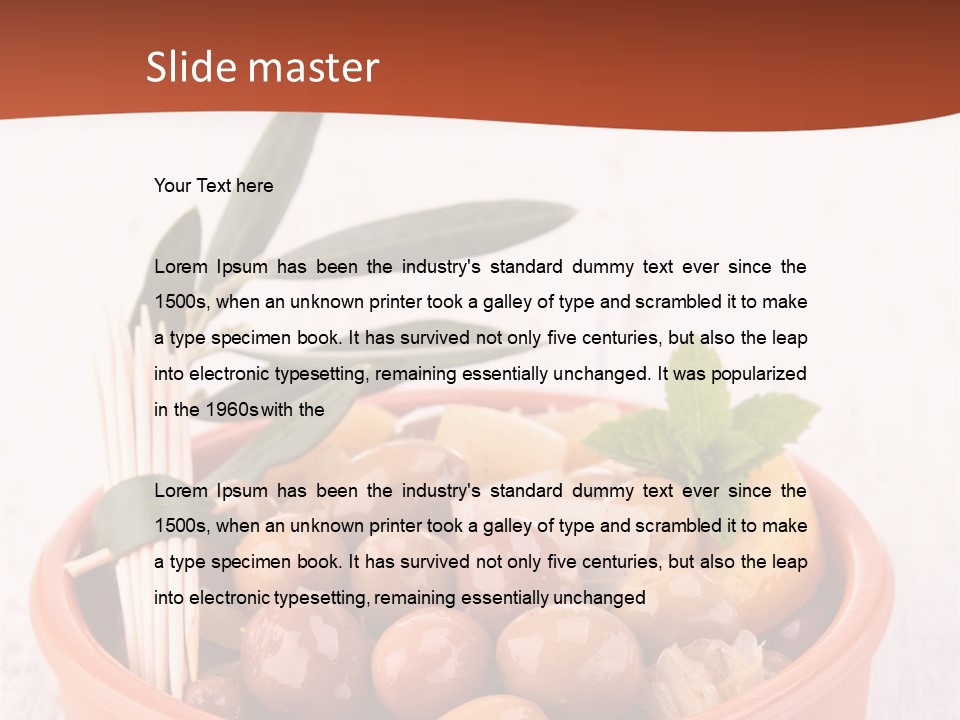 Fresh Seasonal Olive PowerPoint Template
