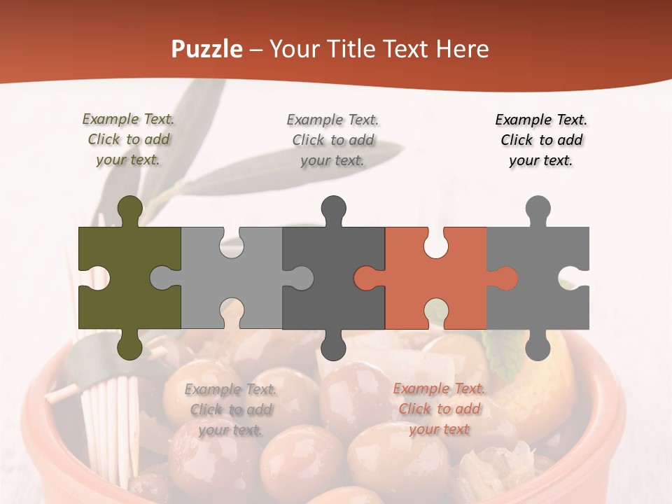 Fresh Seasonal Olive PowerPoint Template