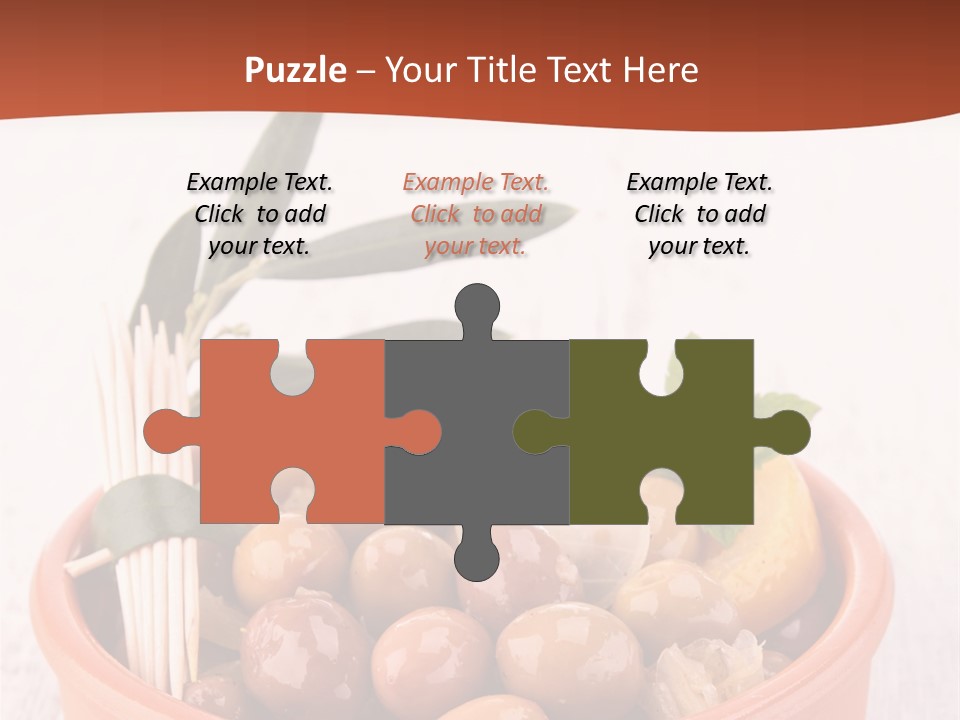 Fresh Seasonal Olive PowerPoint Template