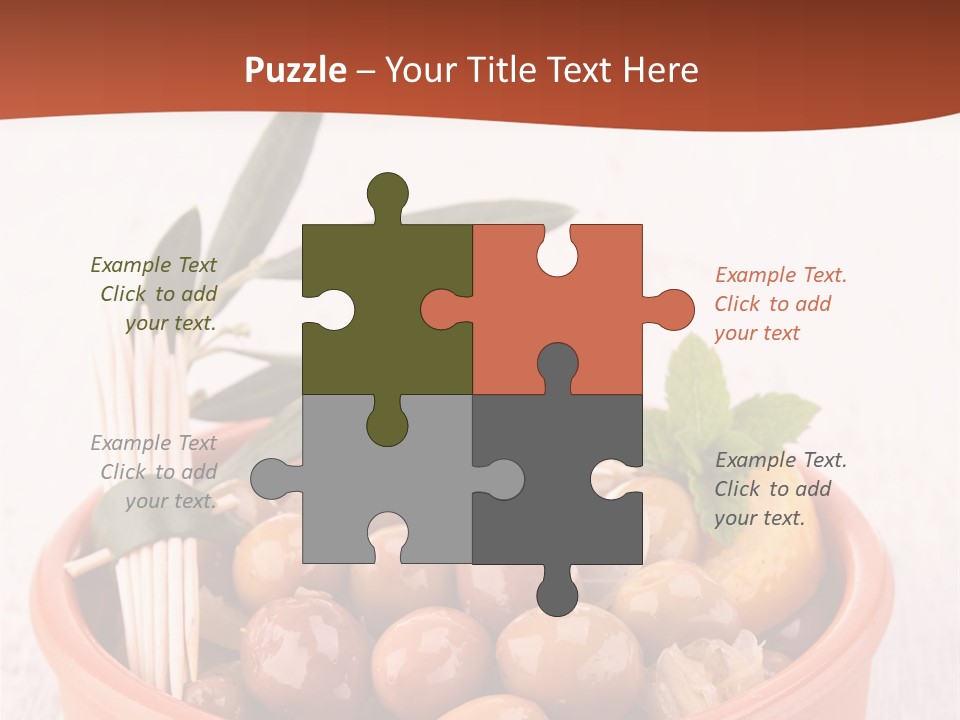 Fresh Seasonal Olive PowerPoint Template