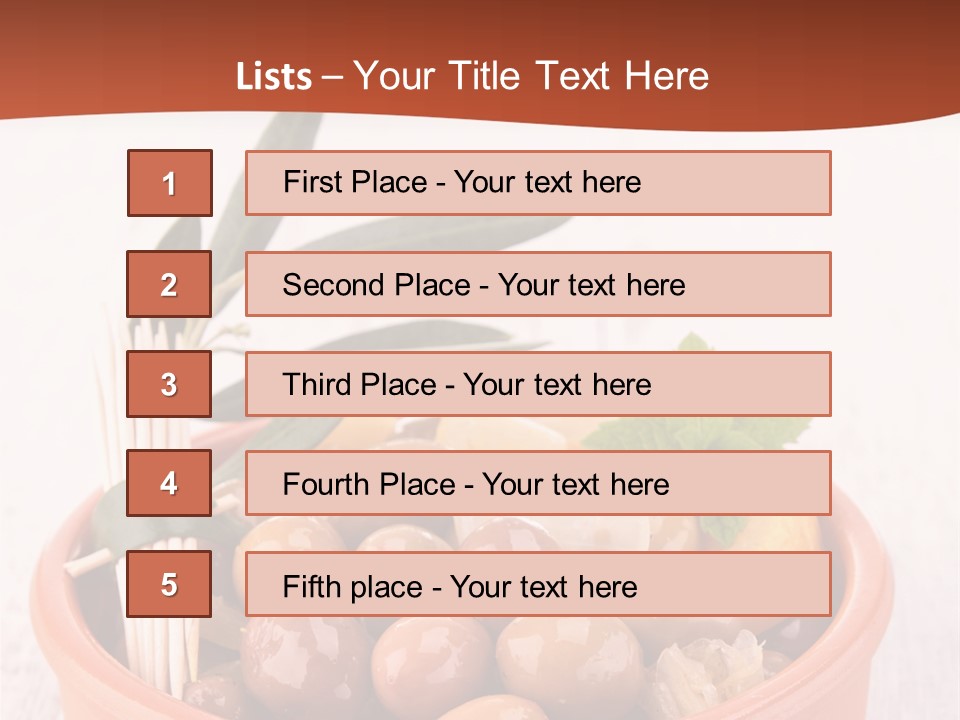 Fresh Seasonal Olive PowerPoint Template