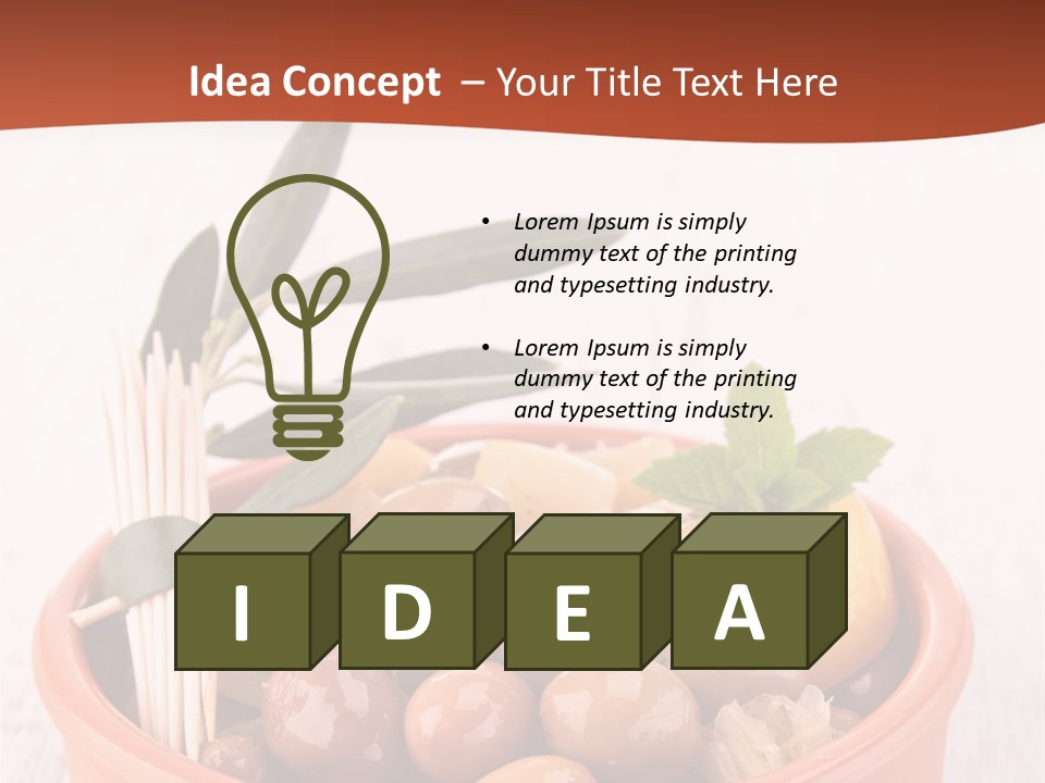 Fresh Seasonal Olive PowerPoint Template