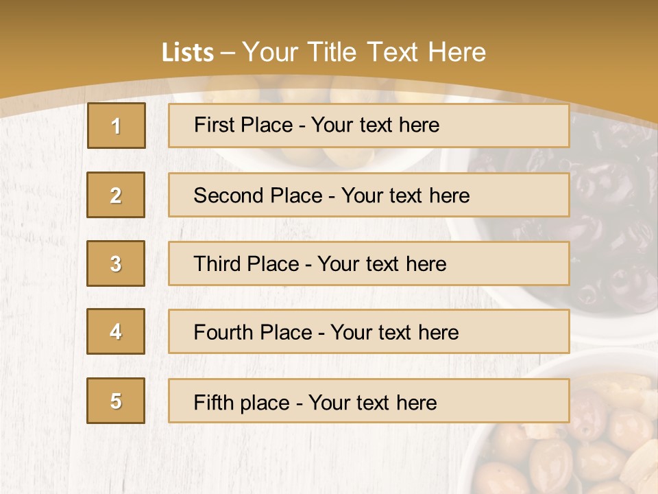 Nutrition Antipasti Bowl PowerPoint Template