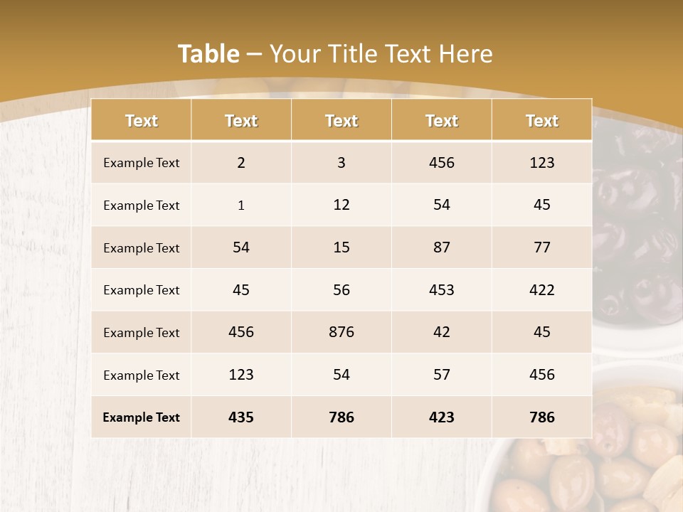Nutrition Antipasti Bowl PowerPoint Template