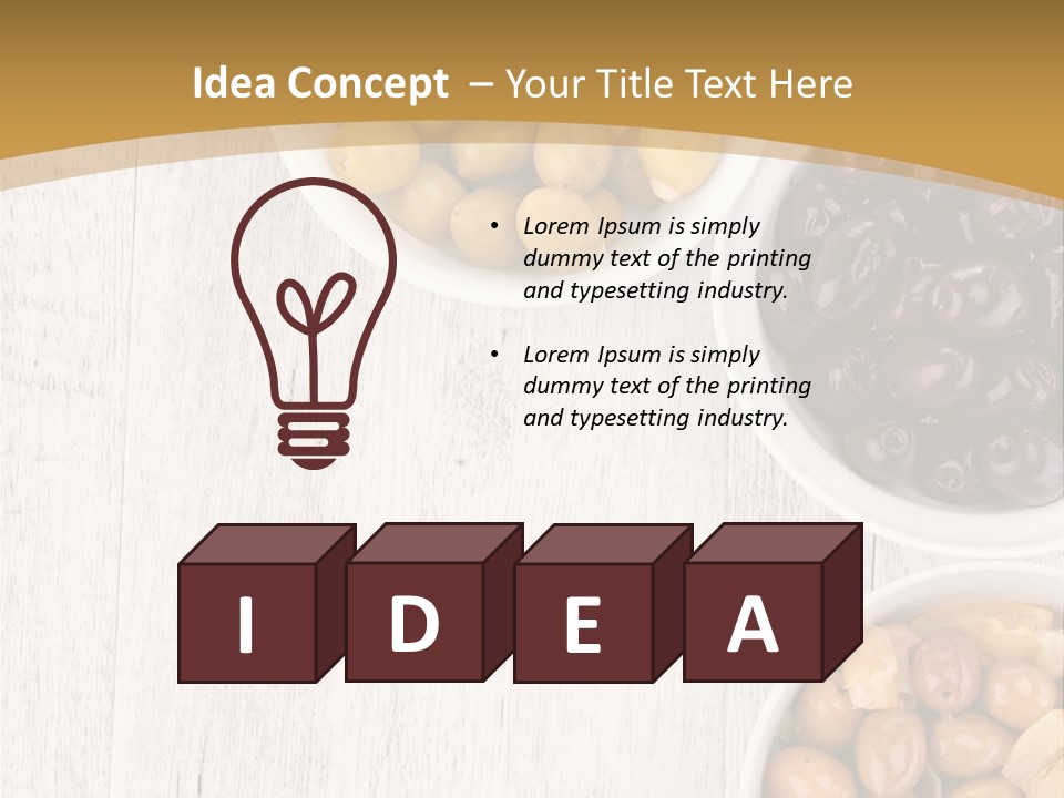 Nutrition Antipasti Bowl PowerPoint Template