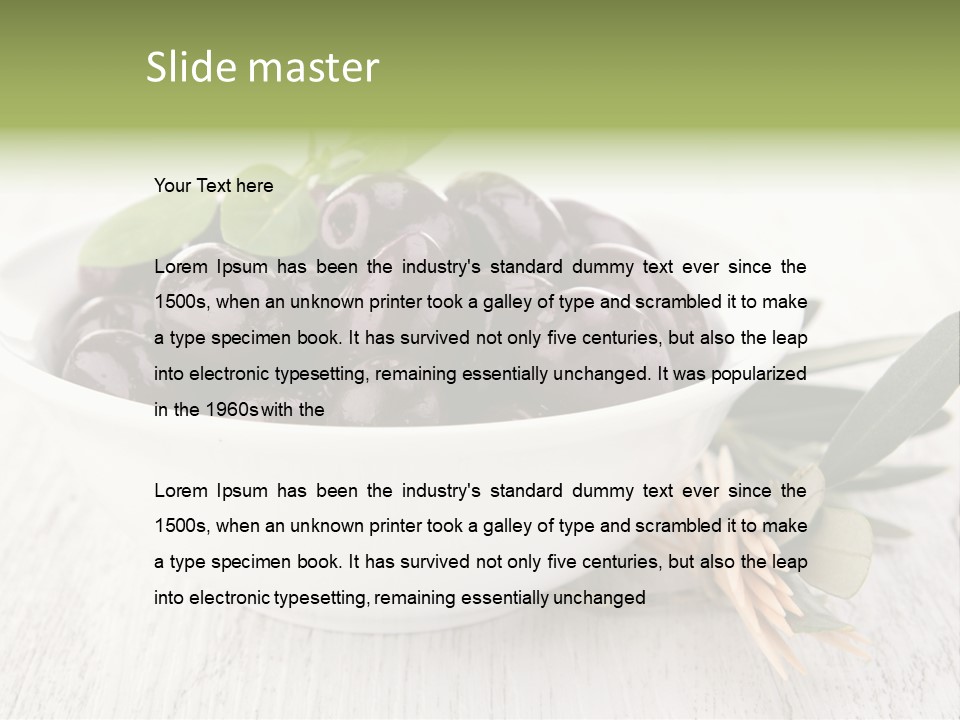 Summer Branch Antipasti PowerPoint Template