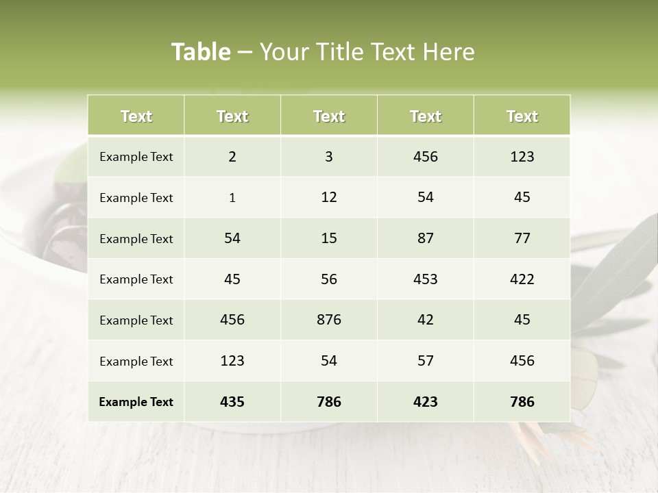 Summer Branch Antipasti PowerPoint Template