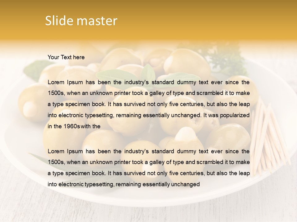 Condiment Cook Branch PowerPoint Template