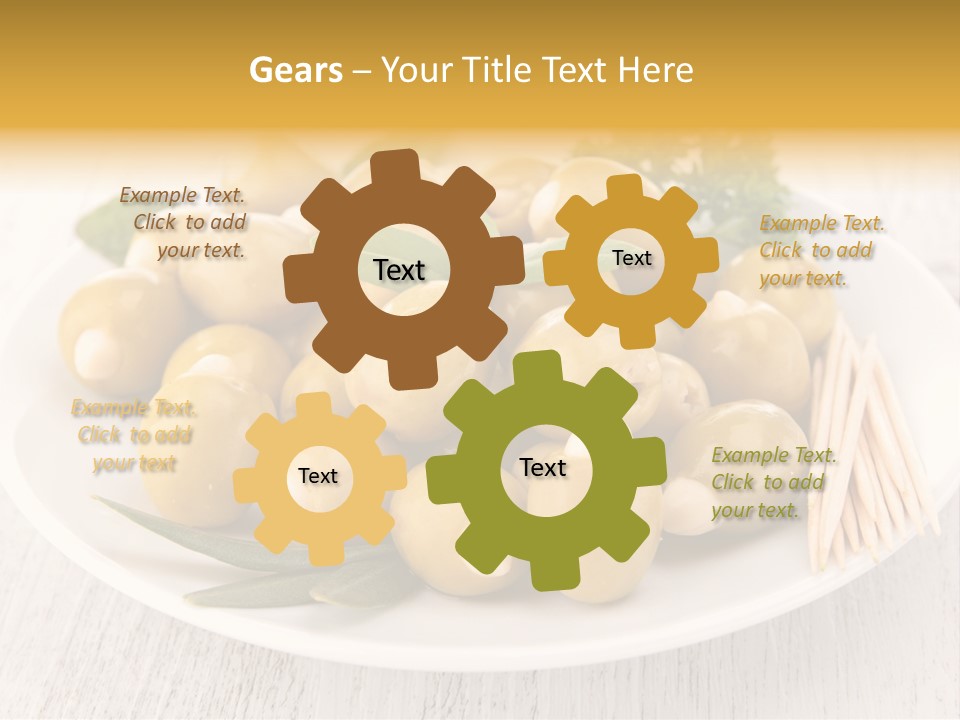 Condiment Cook Branch PowerPoint Template