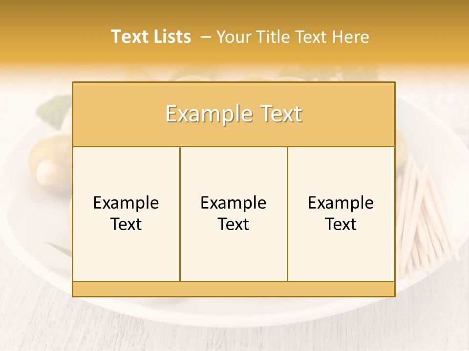 Condiment Cook Branch PowerPoint Template
