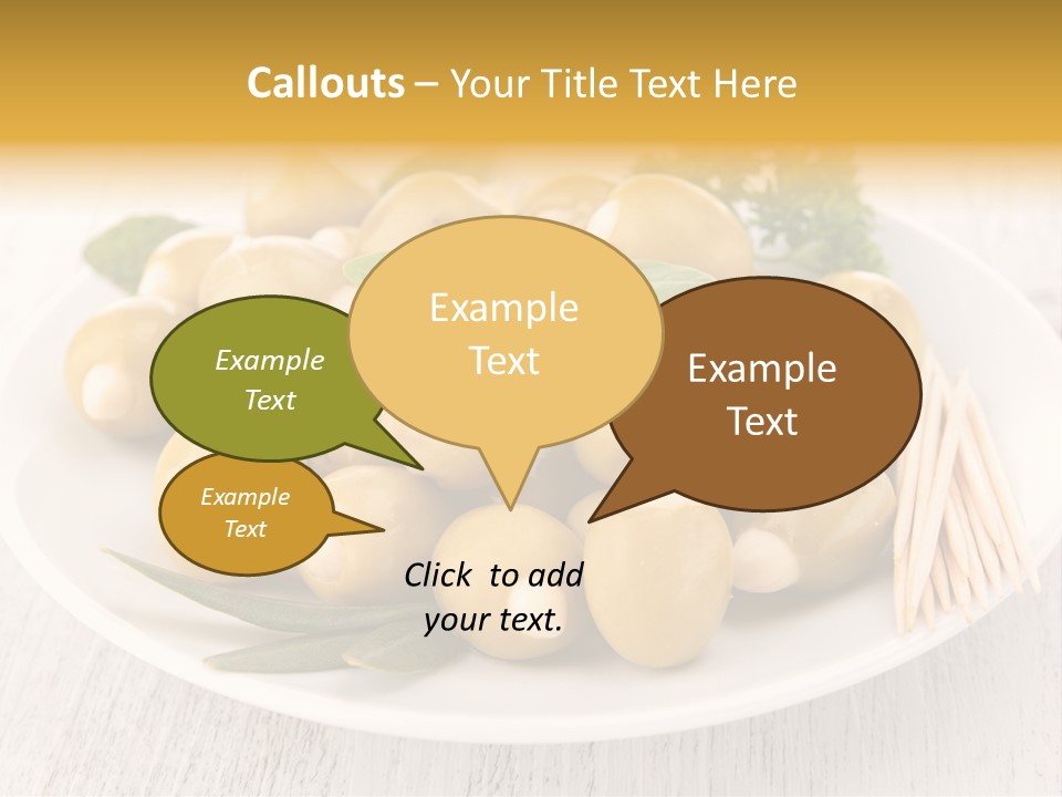 Condiment Cook Branch PowerPoint Template