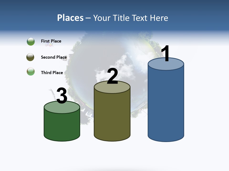 Green Sunlight Map PowerPoint Template