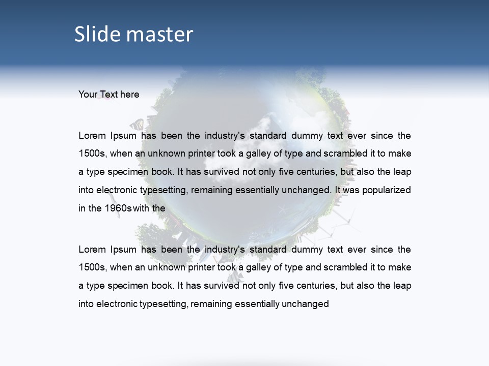 Green Sunlight Map PowerPoint Template