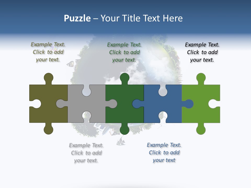 Green Sunlight Map PowerPoint Template