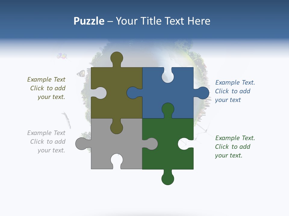 Green Sunlight Map PowerPoint Template