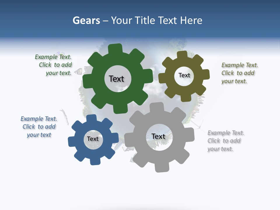 Green Sunlight Map PowerPoint Template