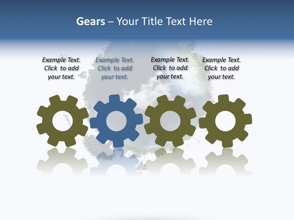 Green Sunlight Map PowerPoint Template