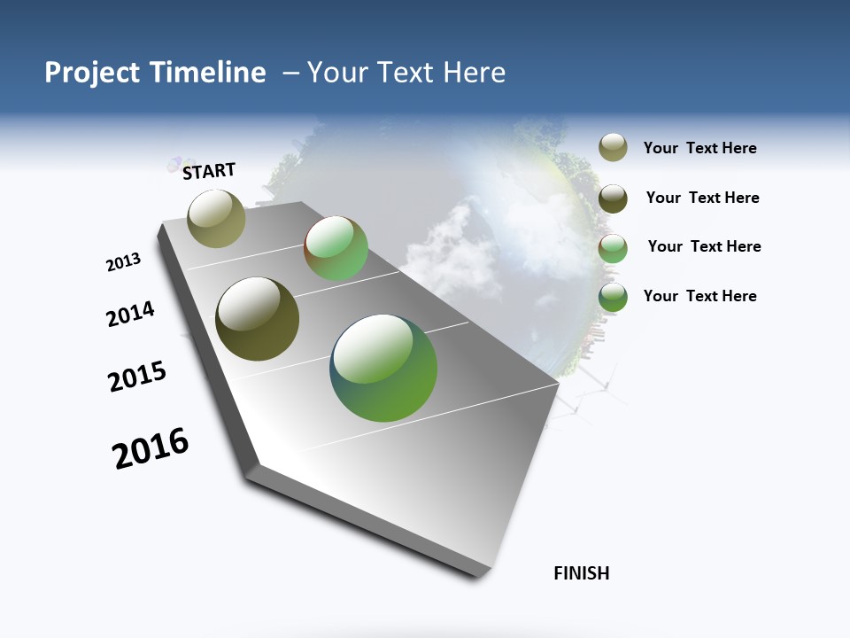 Green Sunlight Map PowerPoint Template