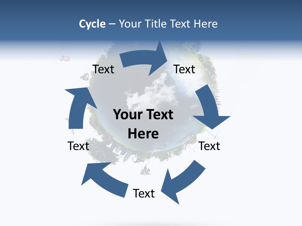 Green Sunlight Map PowerPoint Template