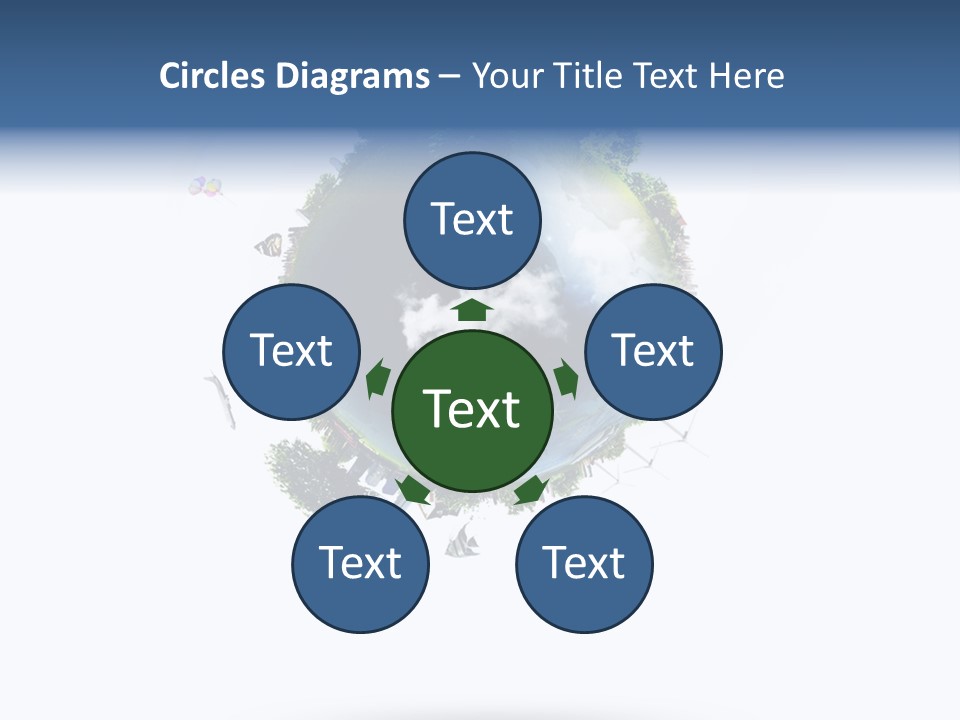 Green Sunlight Map PowerPoint Template