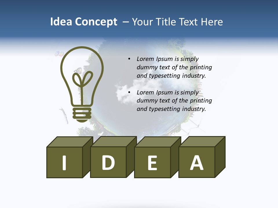 Green Sunlight Map PowerPoint Template