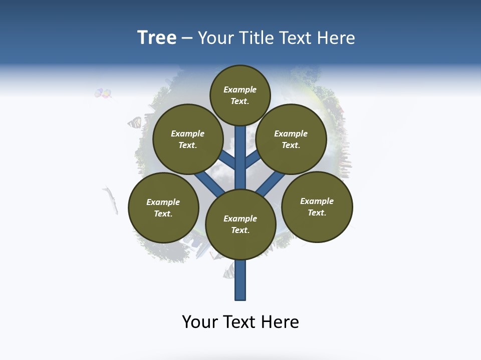 Green Sunlight Map PowerPoint Template