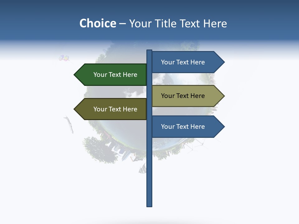 Green Sunlight Map PowerPoint Template