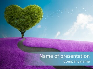 Meadow Valentines Day Tree PowerPoint Template