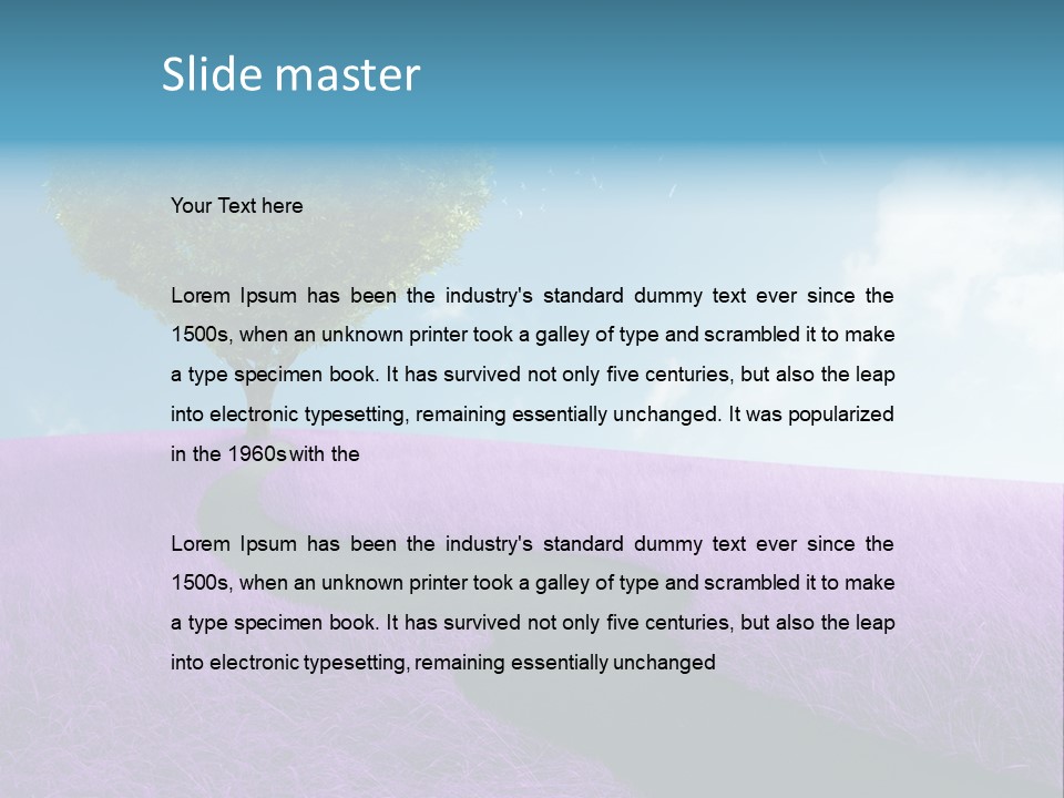 Meadow Valentines Day Tree PowerPoint Template