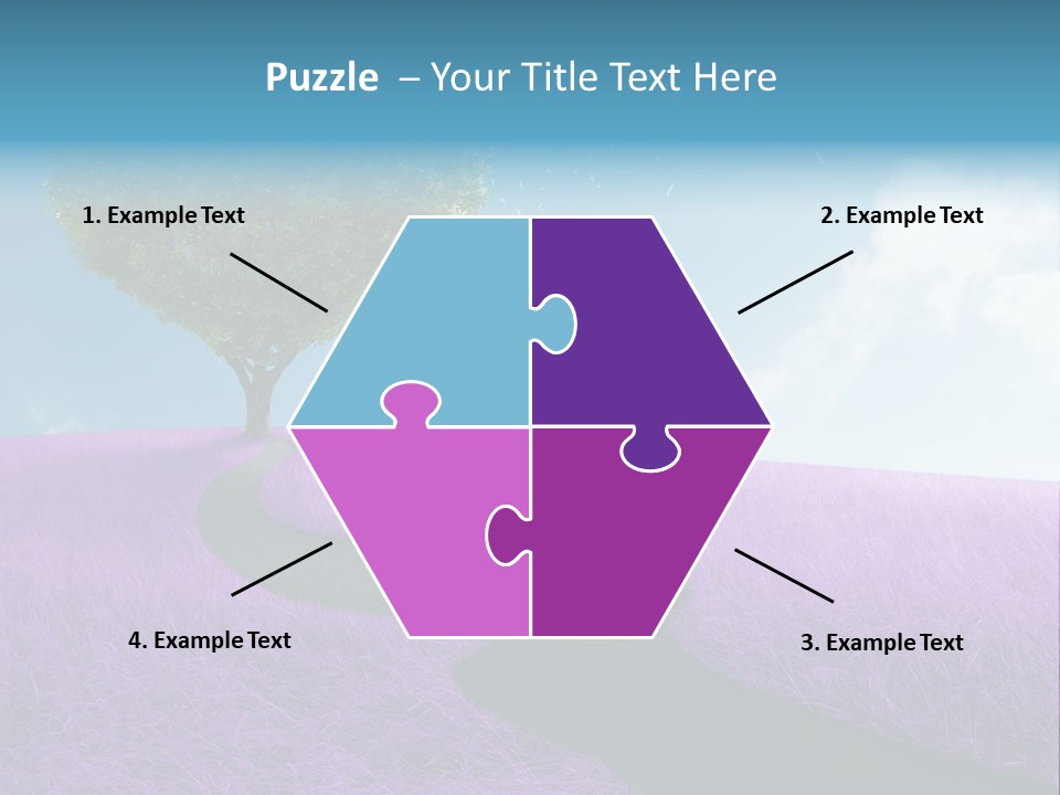 Meadow Valentines Day Tree PowerPoint Template