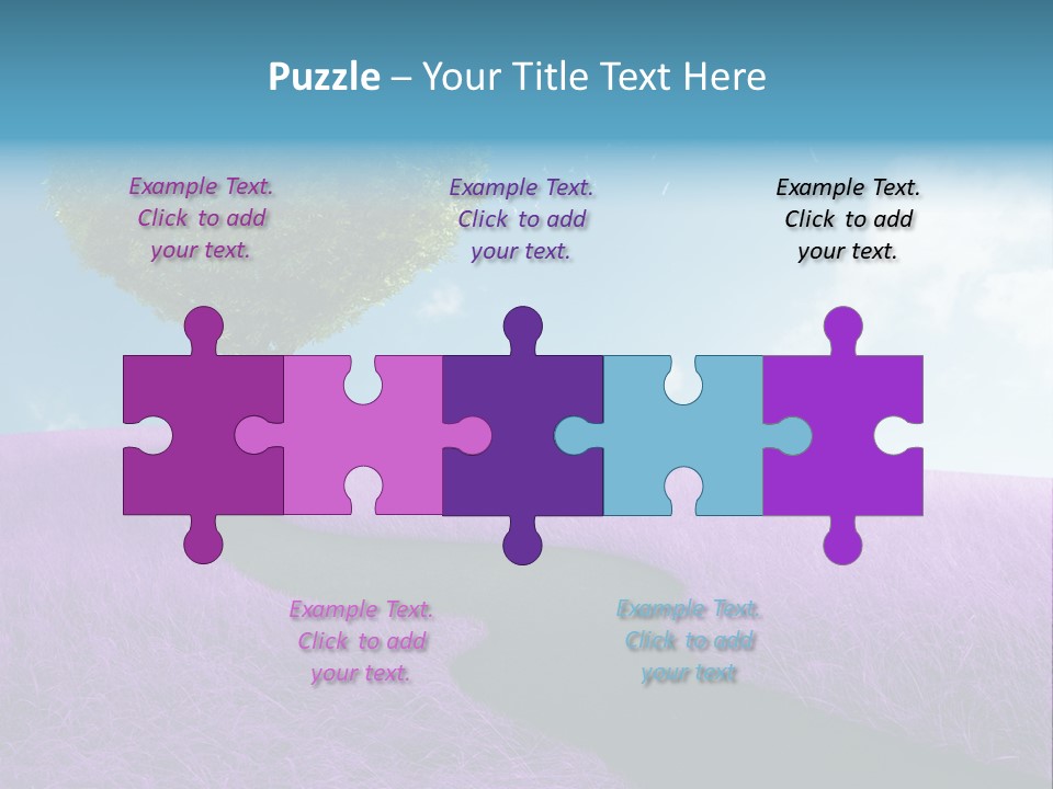 Meadow Valentines Day Tree PowerPoint Template