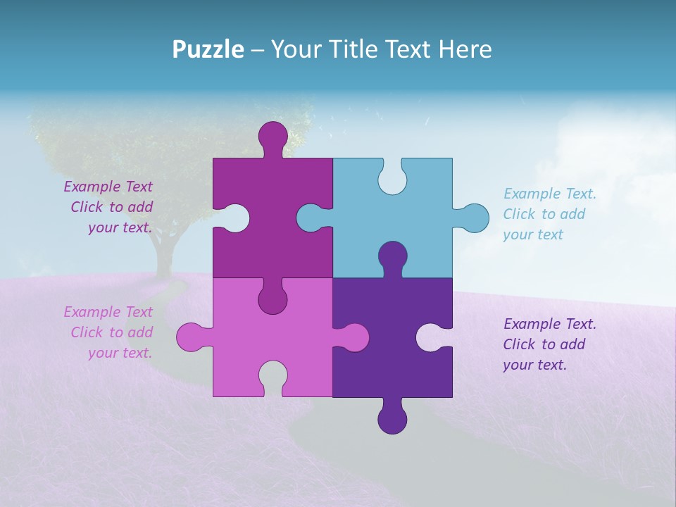 Meadow Valentines Day Tree PowerPoint Template