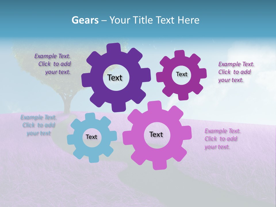 Meadow Valentines Day Tree PowerPoint Template
