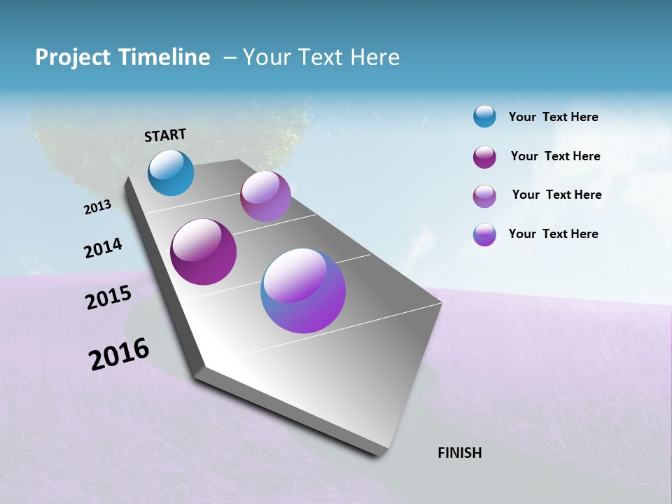 Meadow Valentines Day Tree PowerPoint Template