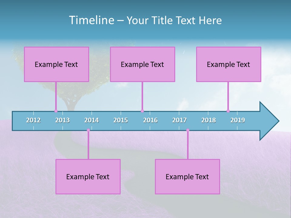 Meadow Valentines Day Tree PowerPoint Template