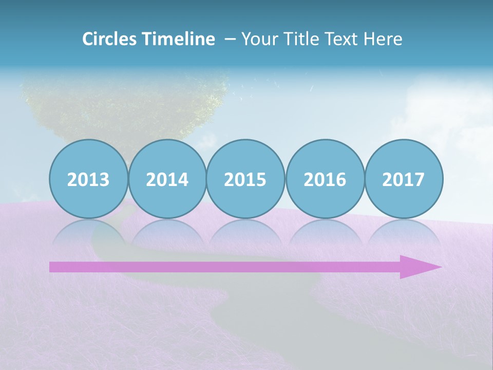 Meadow Valentines Day Tree PowerPoint Template