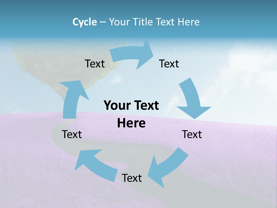 Meadow Valentines Day Tree PowerPoint Template