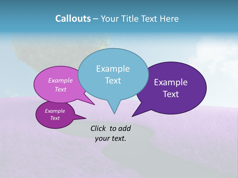 Meadow Valentines Day Tree PowerPoint Template