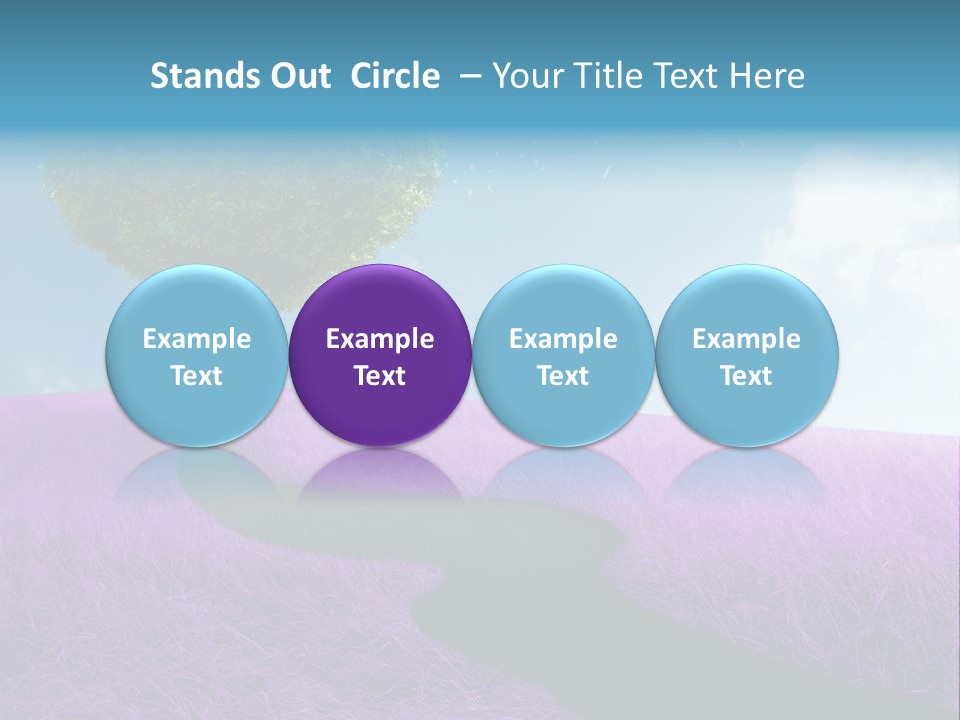 Meadow Valentines Day Tree PowerPoint Template