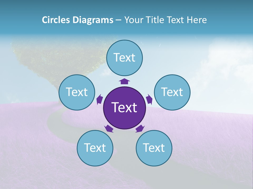 Meadow Valentines Day Tree PowerPoint Template