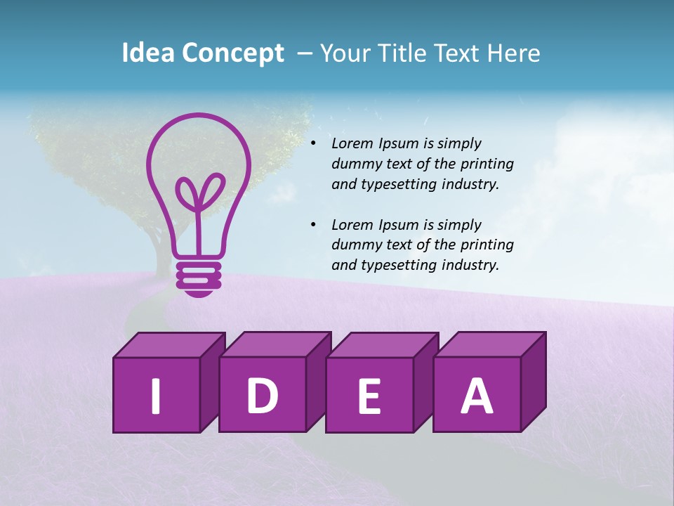 Meadow Valentines Day Tree PowerPoint Template