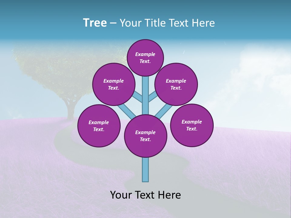 Meadow Valentines Day Tree PowerPoint Template