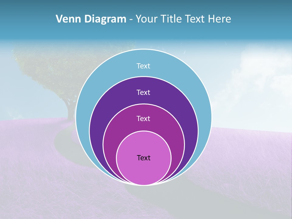 Meadow Valentines Day Tree PowerPoint Template