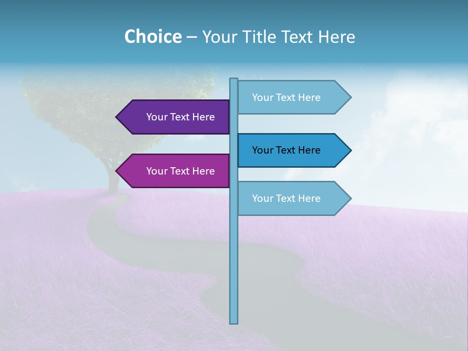 Meadow Valentines Day Tree PowerPoint Template