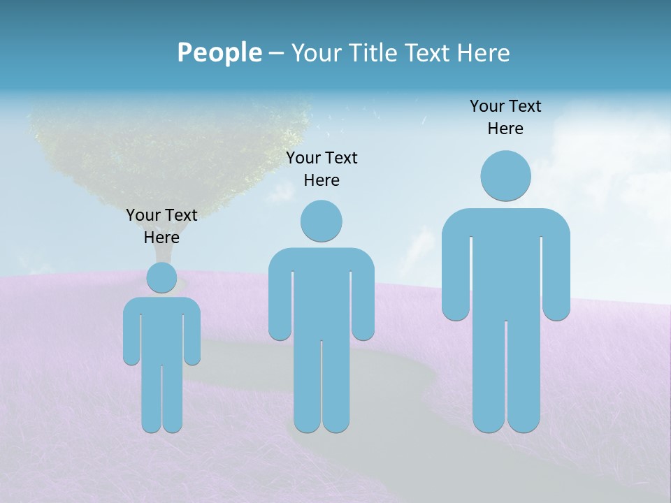 Meadow Valentines Day Tree PowerPoint Template