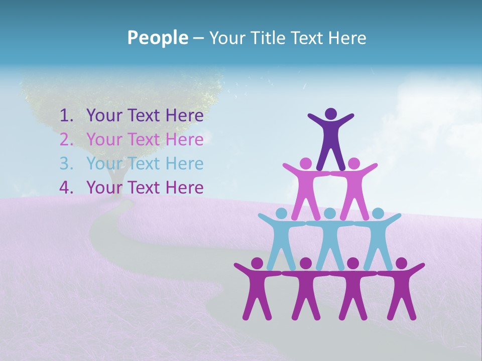 Meadow Valentines Day Tree PowerPoint Template