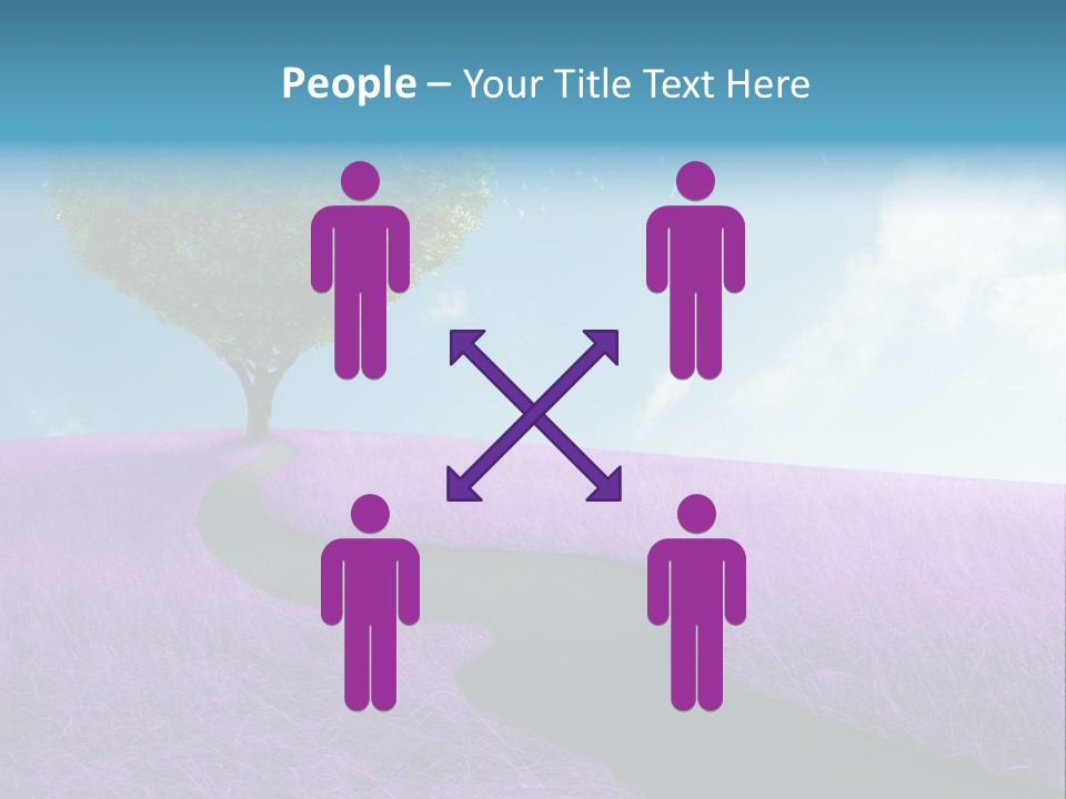 Meadow Valentines Day Tree PowerPoint Template