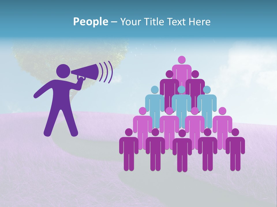 Meadow Valentines Day Tree PowerPoint Template